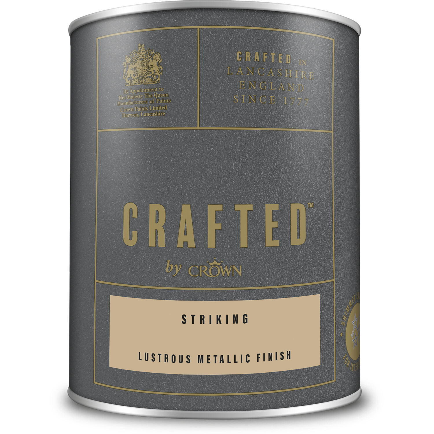 Crown Crafted Walls Wood & Metal Striking Lustrous Metallic Shimmer Emulsion Paint 1.25L Image 2