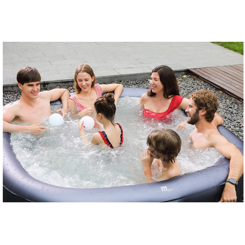 Mspa Otium 6 Person Grey Hydrojet Inflatable Hot Tub Spa Image 7
