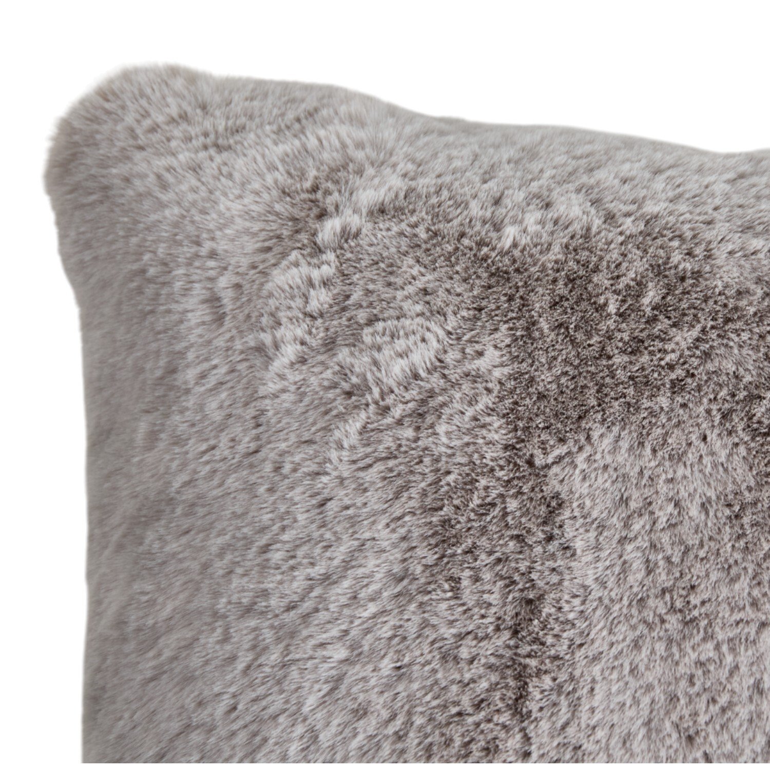 Large Rabbit Faux Fur Cushion Grey Image 4