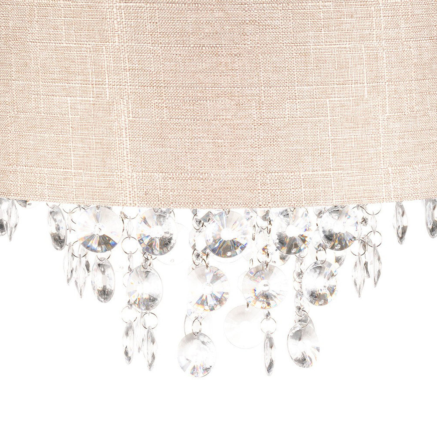 Crystal Linen Droplets Lamp Shade Image 3