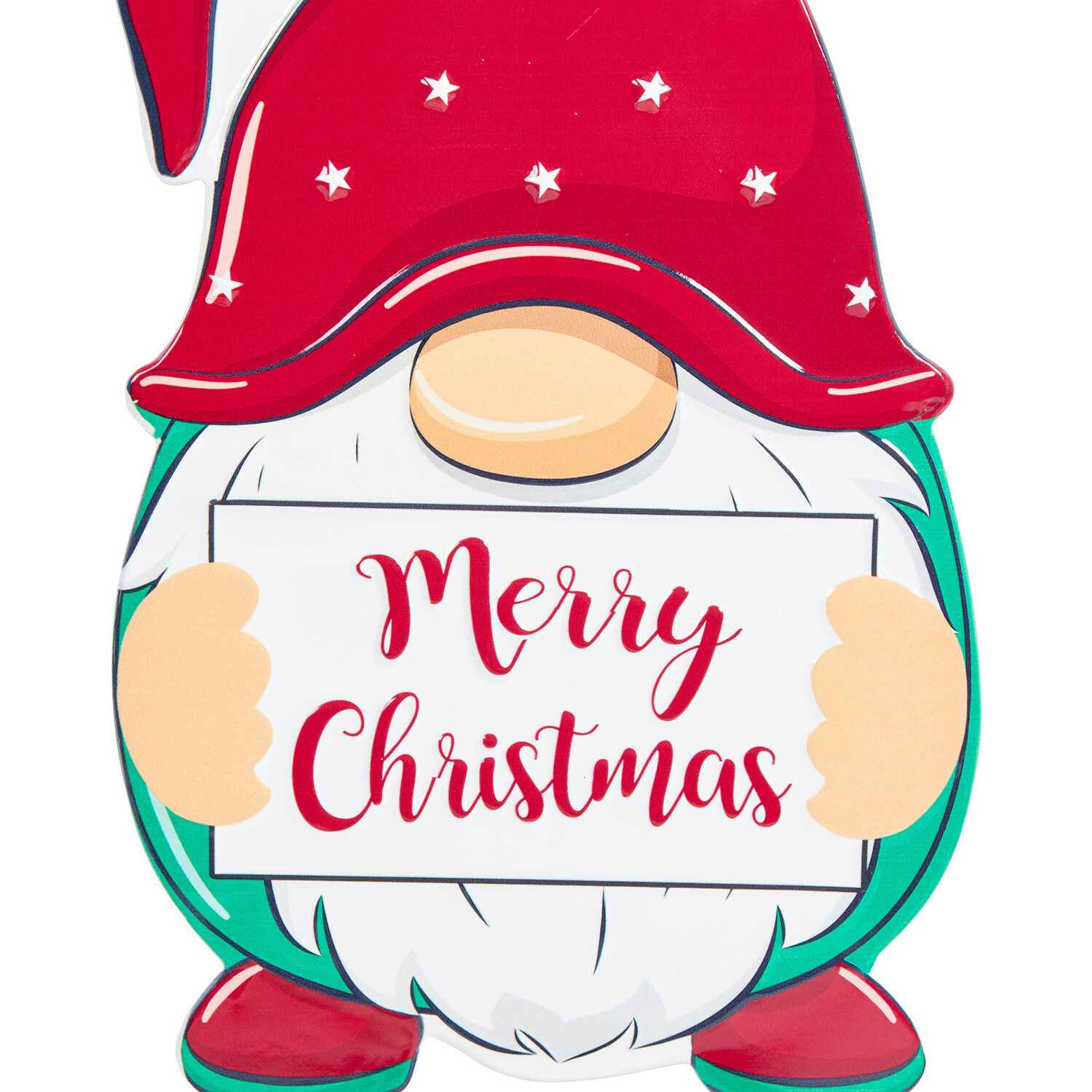 Christmas Gonk Embossed Metal Plaque - Red Image 2