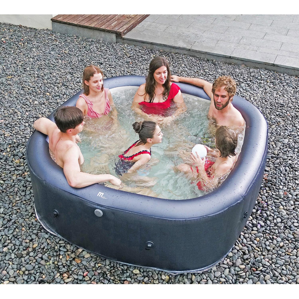 Mspa Otium 6 Person Grey Hydrojet Inflatable Hot Tub Spa Image 9