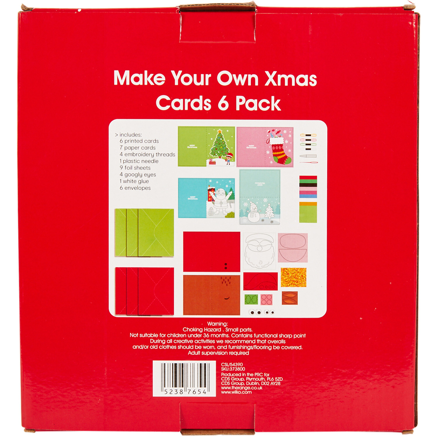 Pack of 6 Make Your Own Xmas Cards - Multicolour Image 2