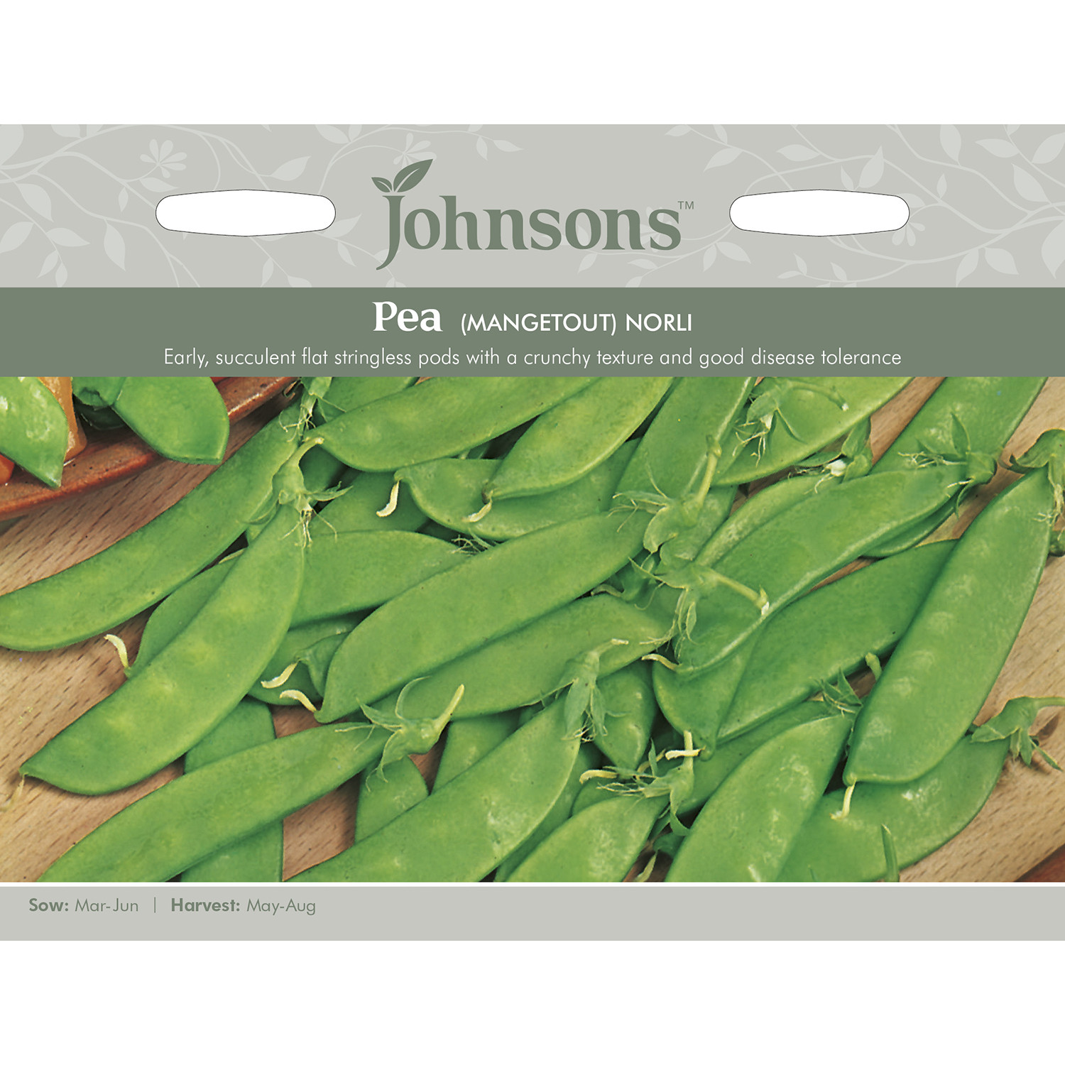 Johnsons Norli Mangetout Pea Seeds Image 2