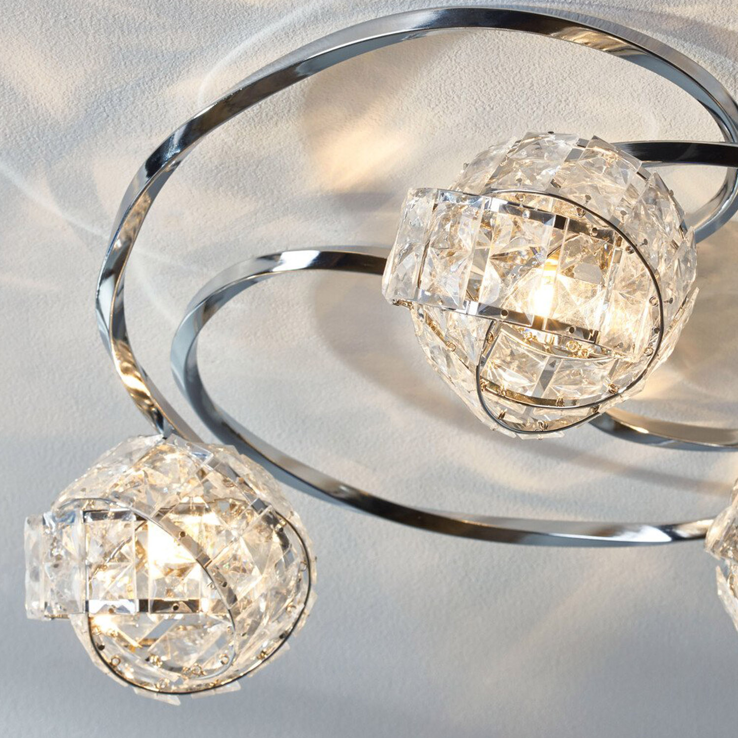Jewel Twisted 3 Light Ceiling Fitting Image 6