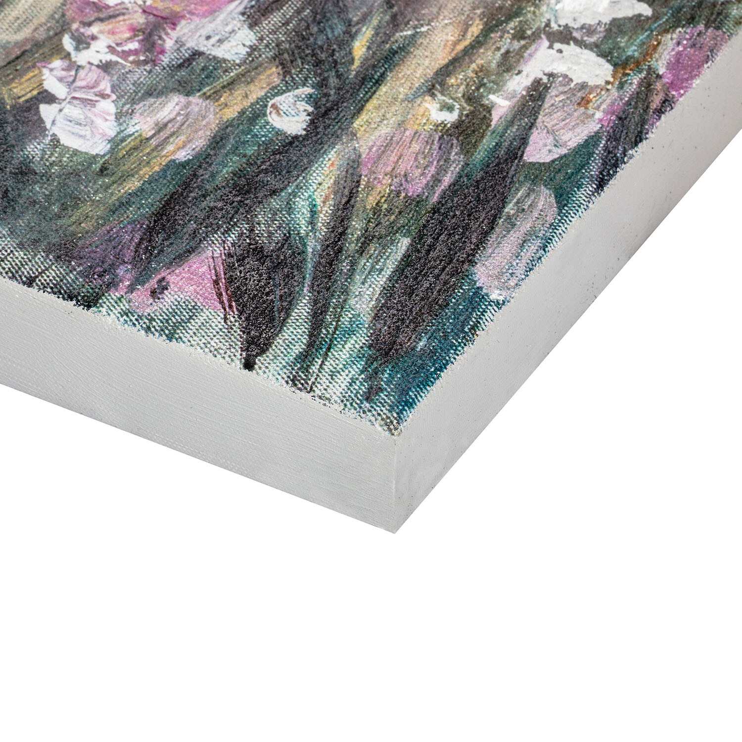 Hand Painted Highland Cow Family Canvas - Multicolour Image 3