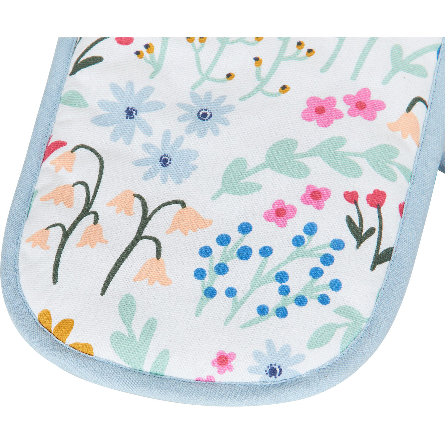 Wild Flower Double Oven Glove - Blue Image 4