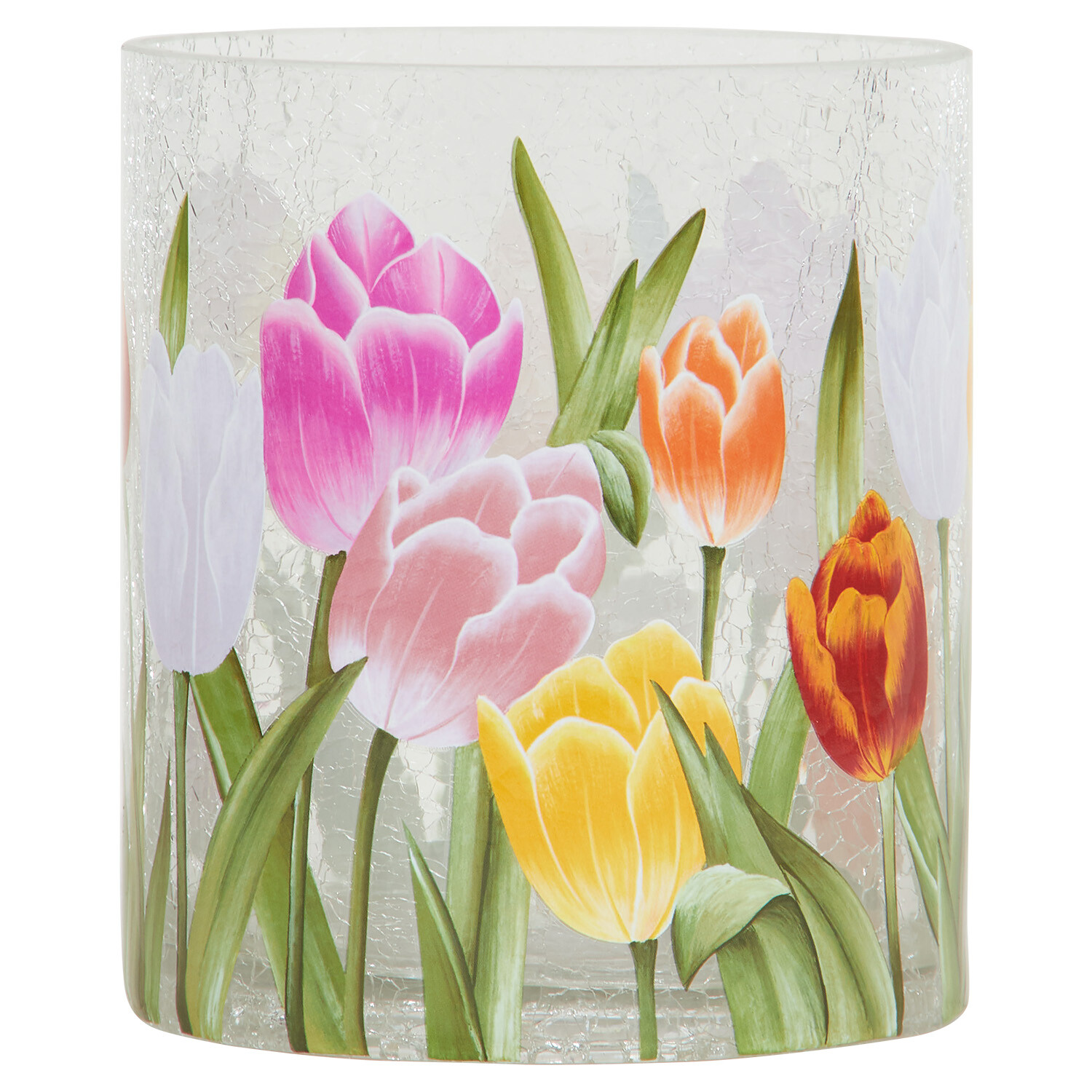 Tulip Crackle Candle Holder - Multicolour Image 3
