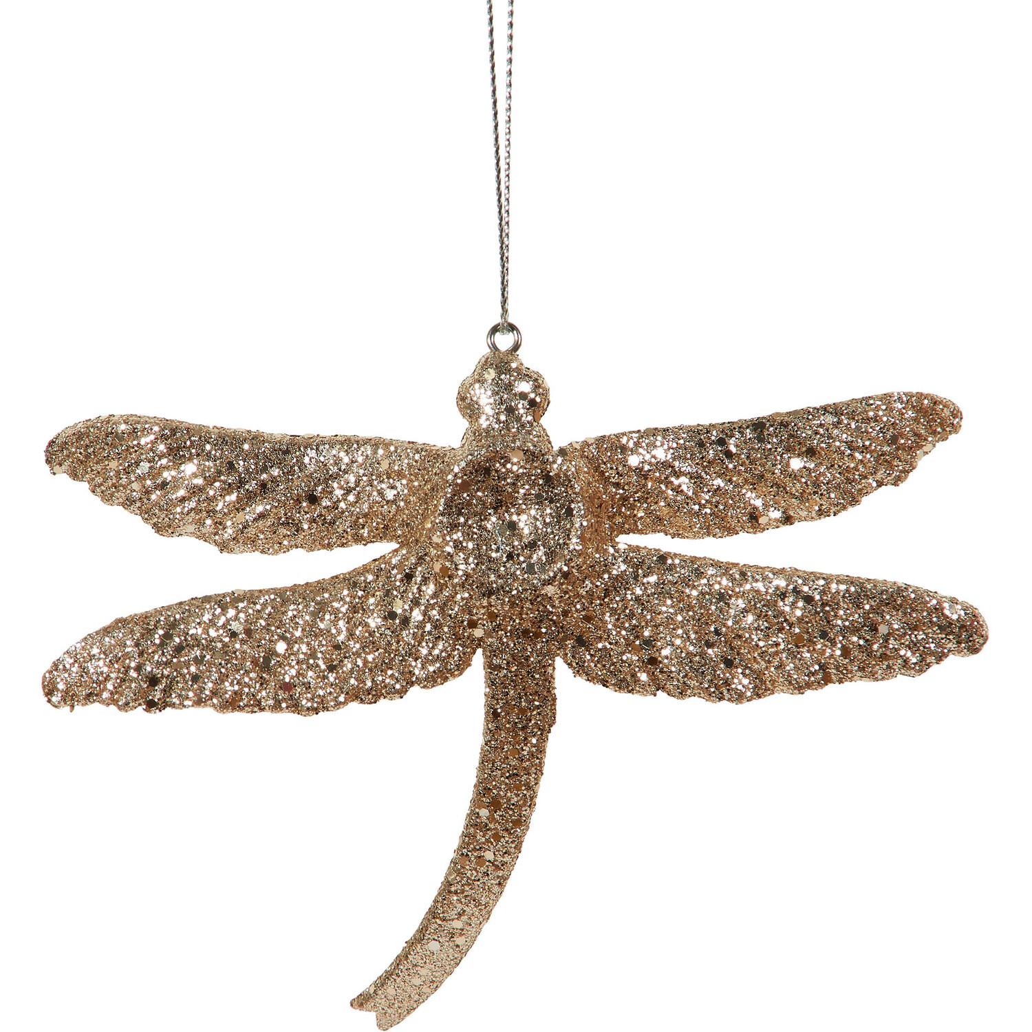 Blushing Ballroom Glitter Hanging Dragonfly Decoration Image 3