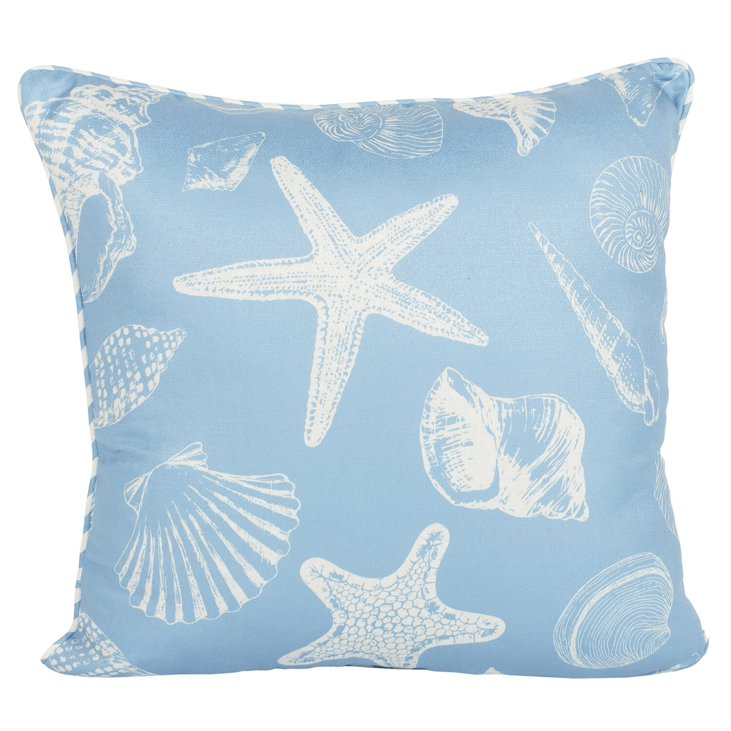 Coastal Shell Reverse Cushion - Blue Image 4