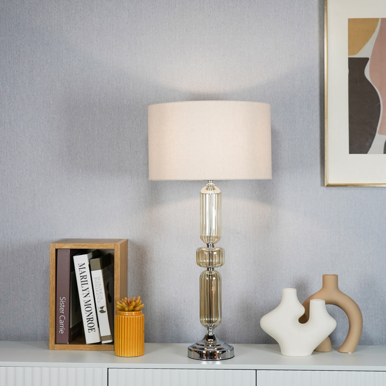 Acadia Glass Table Lamp Luster Image 2