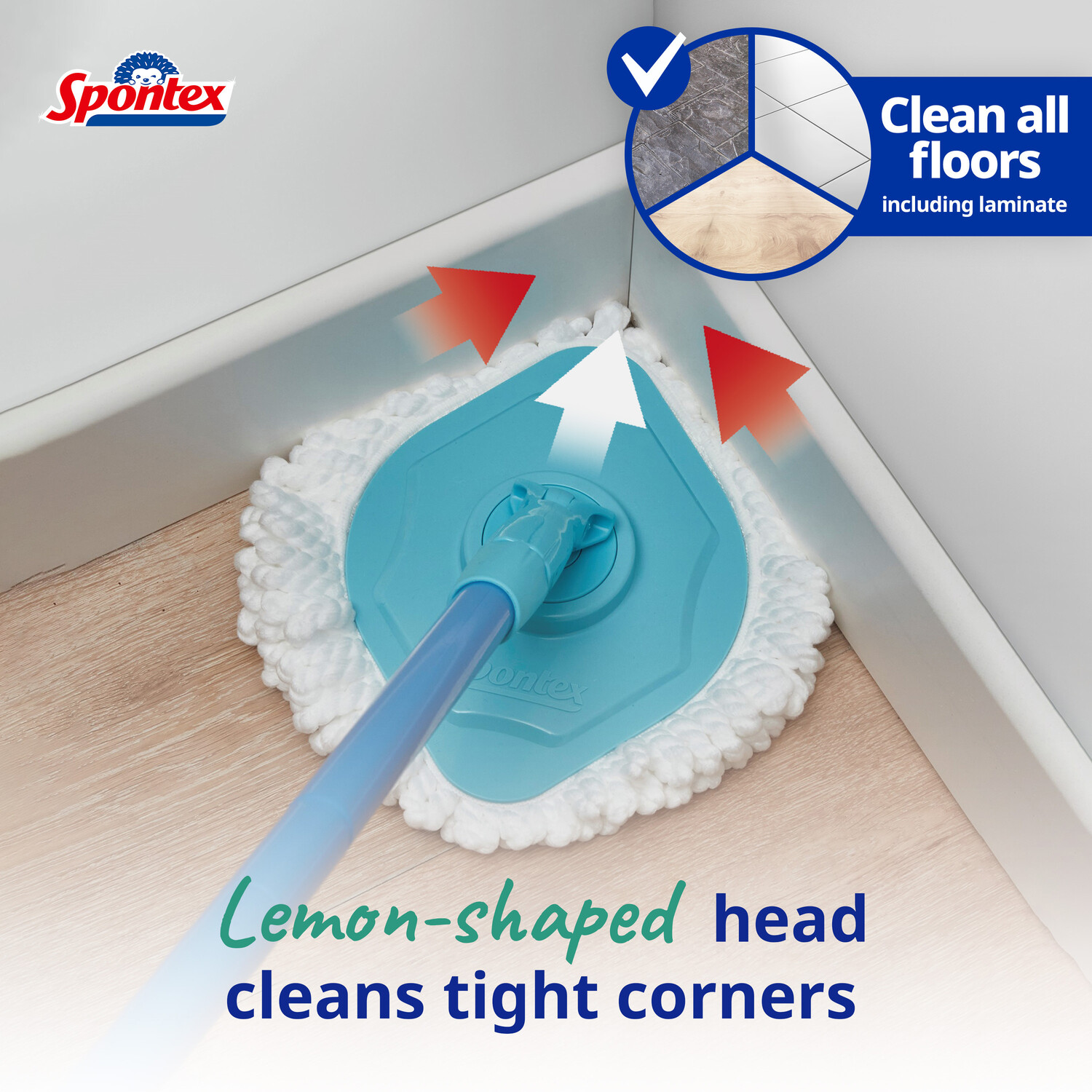 Spontex Full Action Spin Mop and Bucket - Blue Image 11