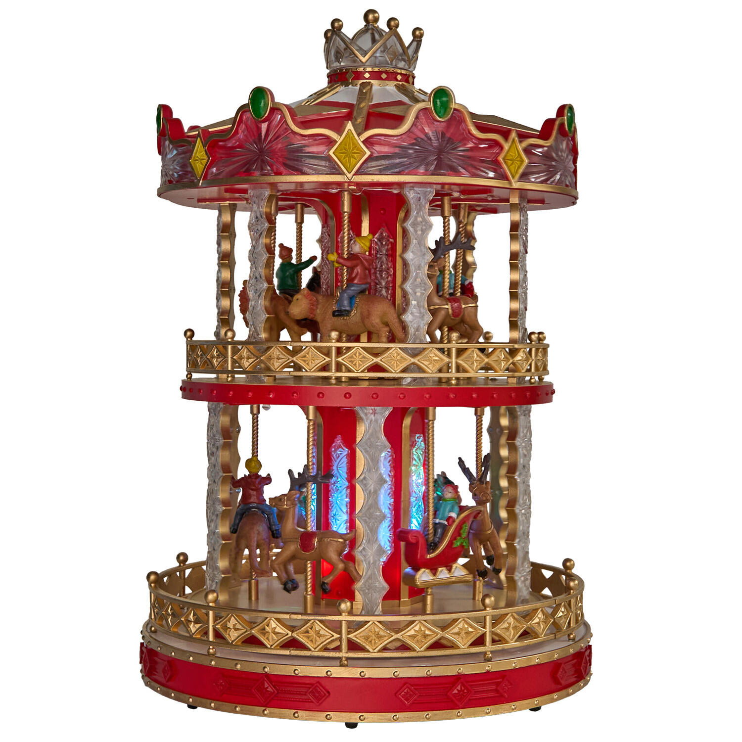 Large Magical Musical Carousel Model Red Image 4