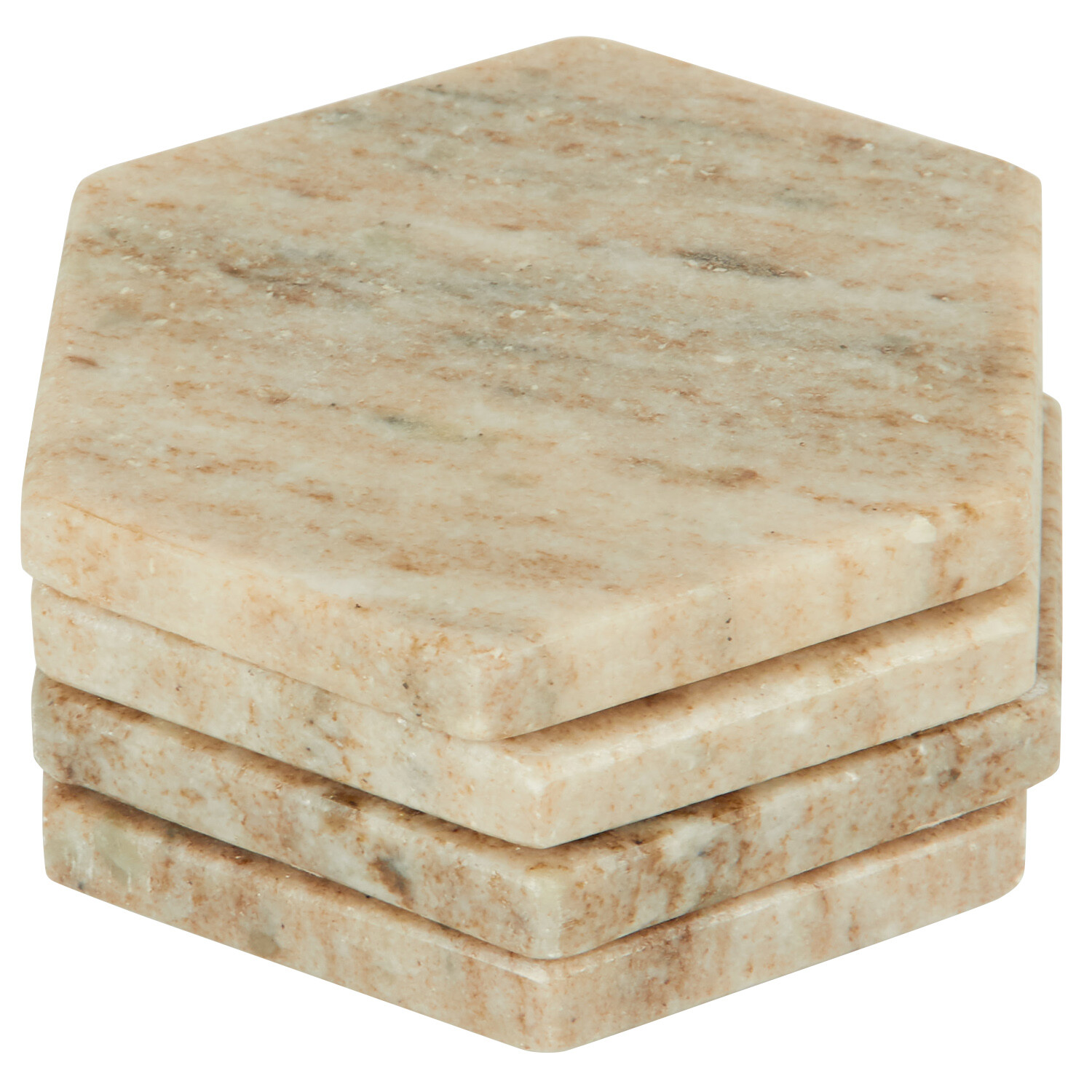 Pack of 4 Sandstone Marble Coaster - Neutral Image 2