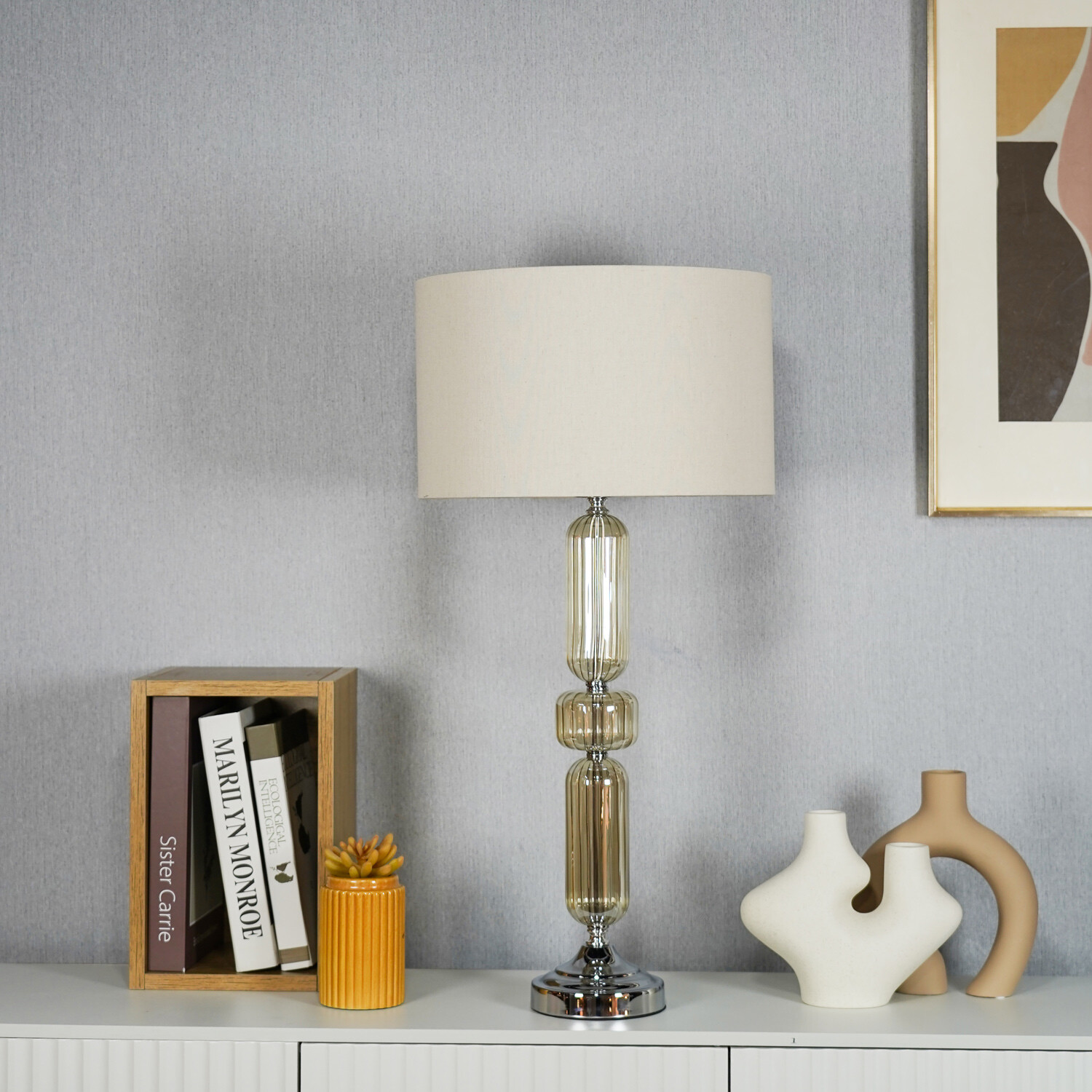 Acadia Glass Table Lamp Luster Image 3