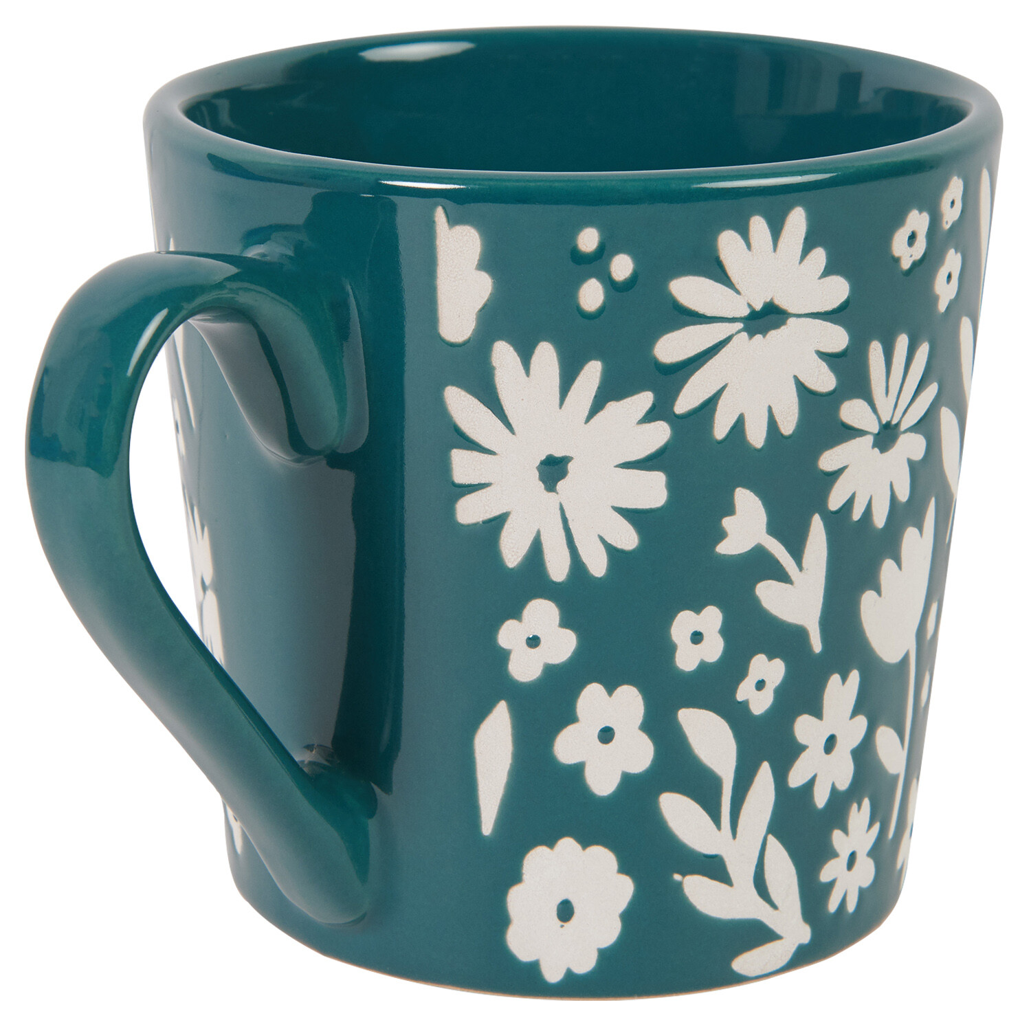 Flower Wax Resistant Mug - Emerald Image 2