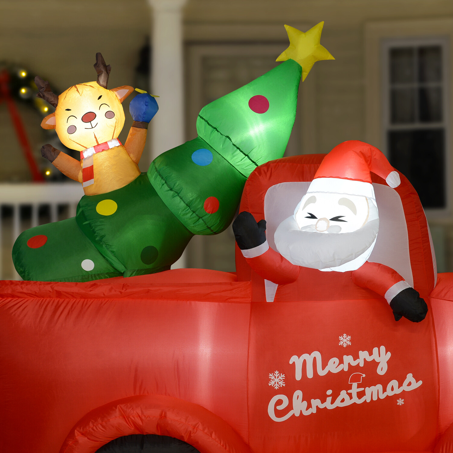 Inflatable Christmas Tree Truck - Red Image 4