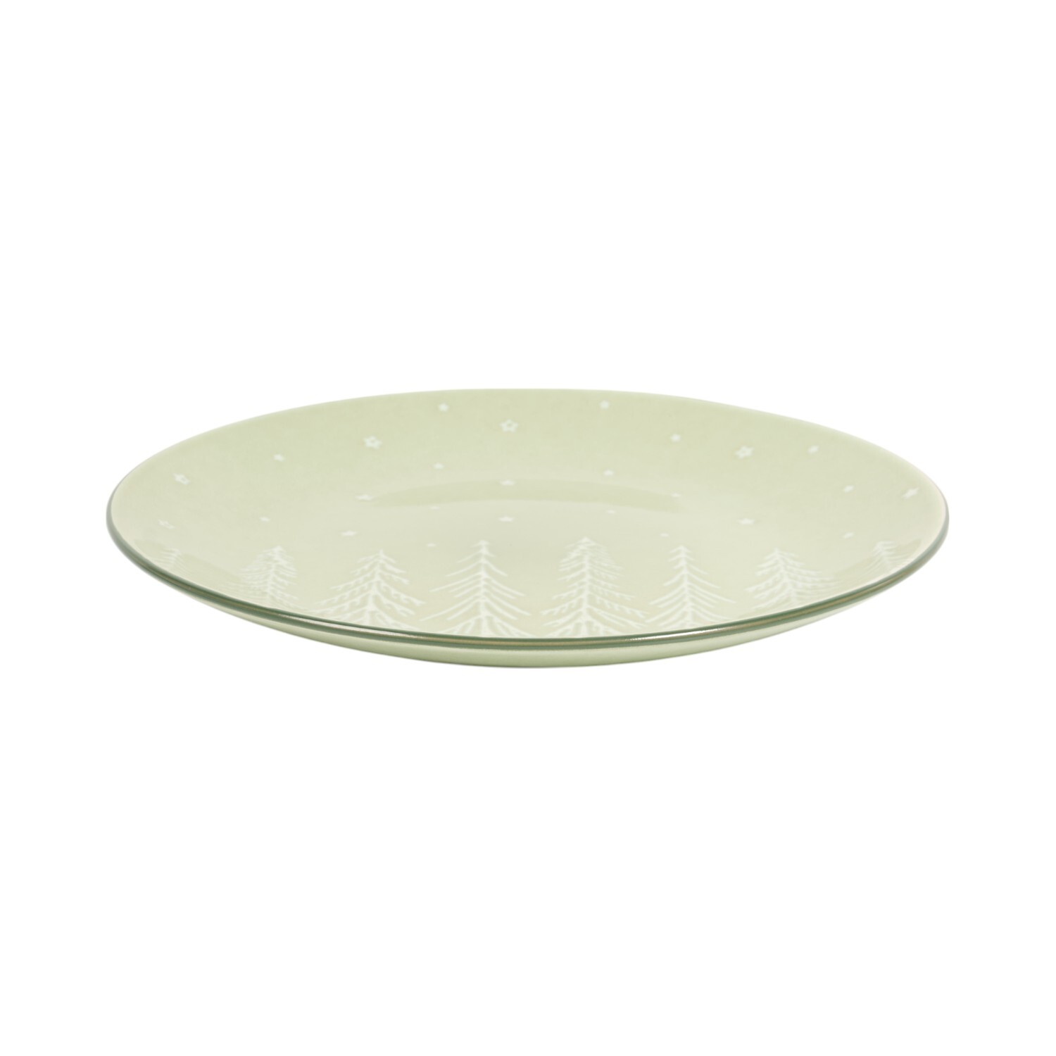 Nordic Tree Dinner Plate Green Image 2