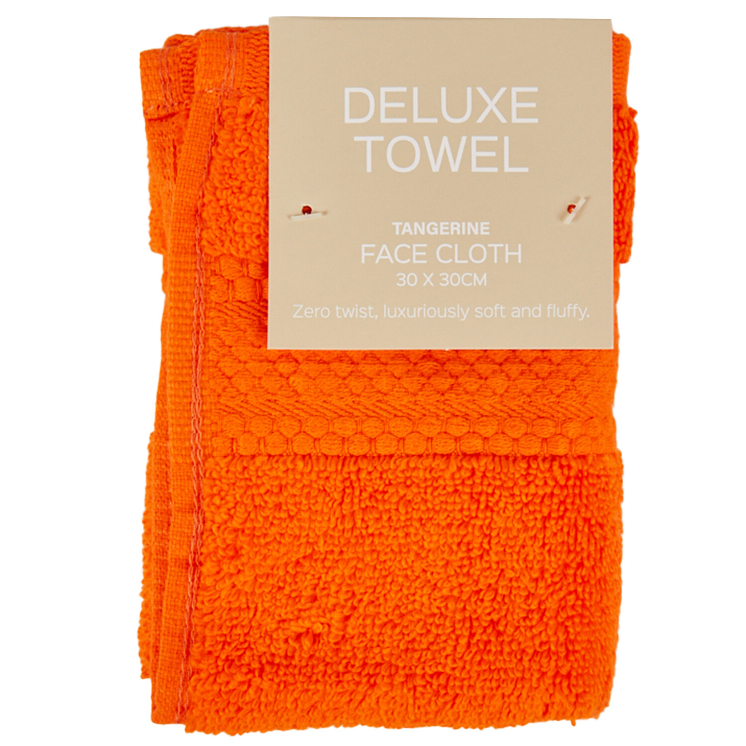 Deluxe Face Cloth - Tangerine Image 3