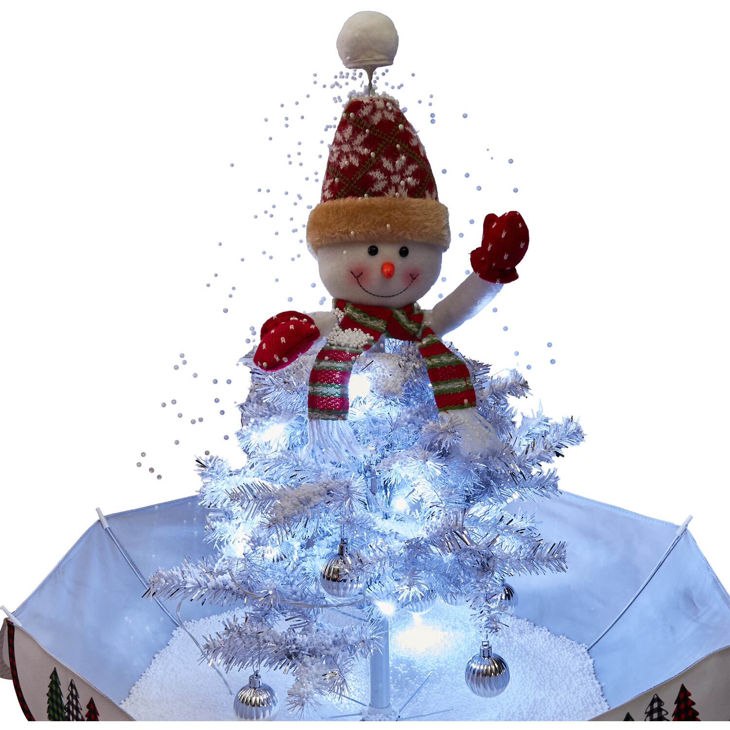 Musical LED Snowman Snowing Tree - Multicolour Image 5