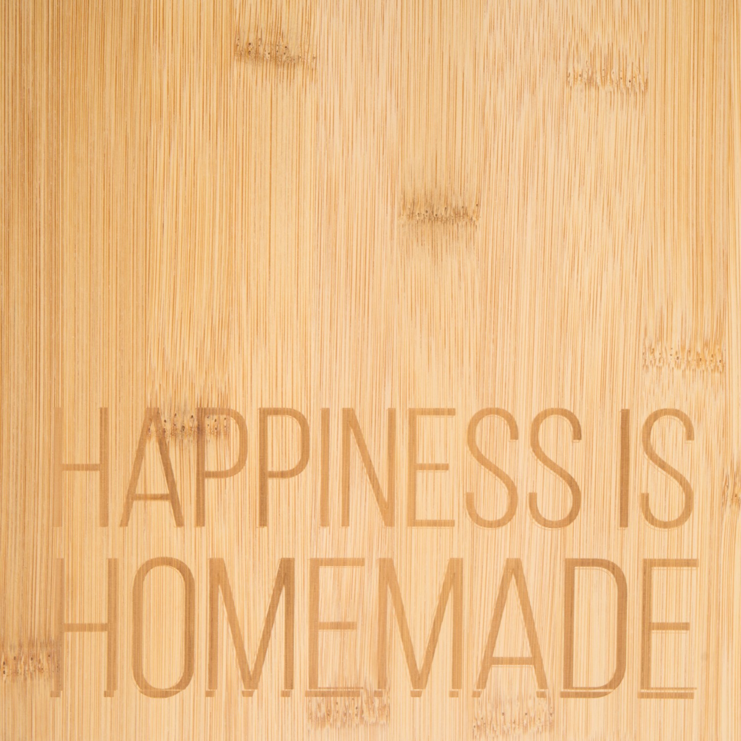 Bamboo Happiness is Homemade Chopping Board Natural Wood Image 6