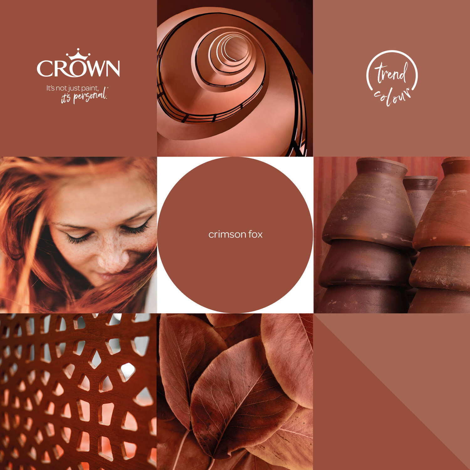 Crown Walls and Ceilings Crimson Fox Matt Emulsion Paint 2.5L Image 9