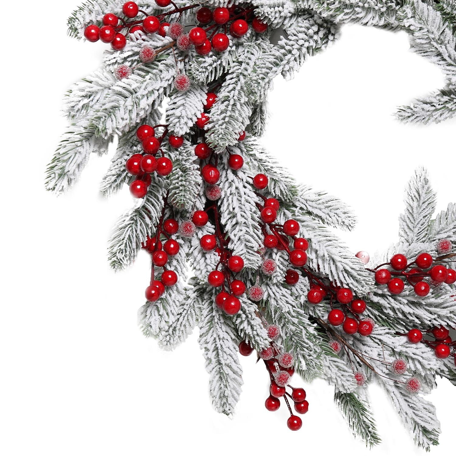 Frosted Berries Wreath - White Image 3