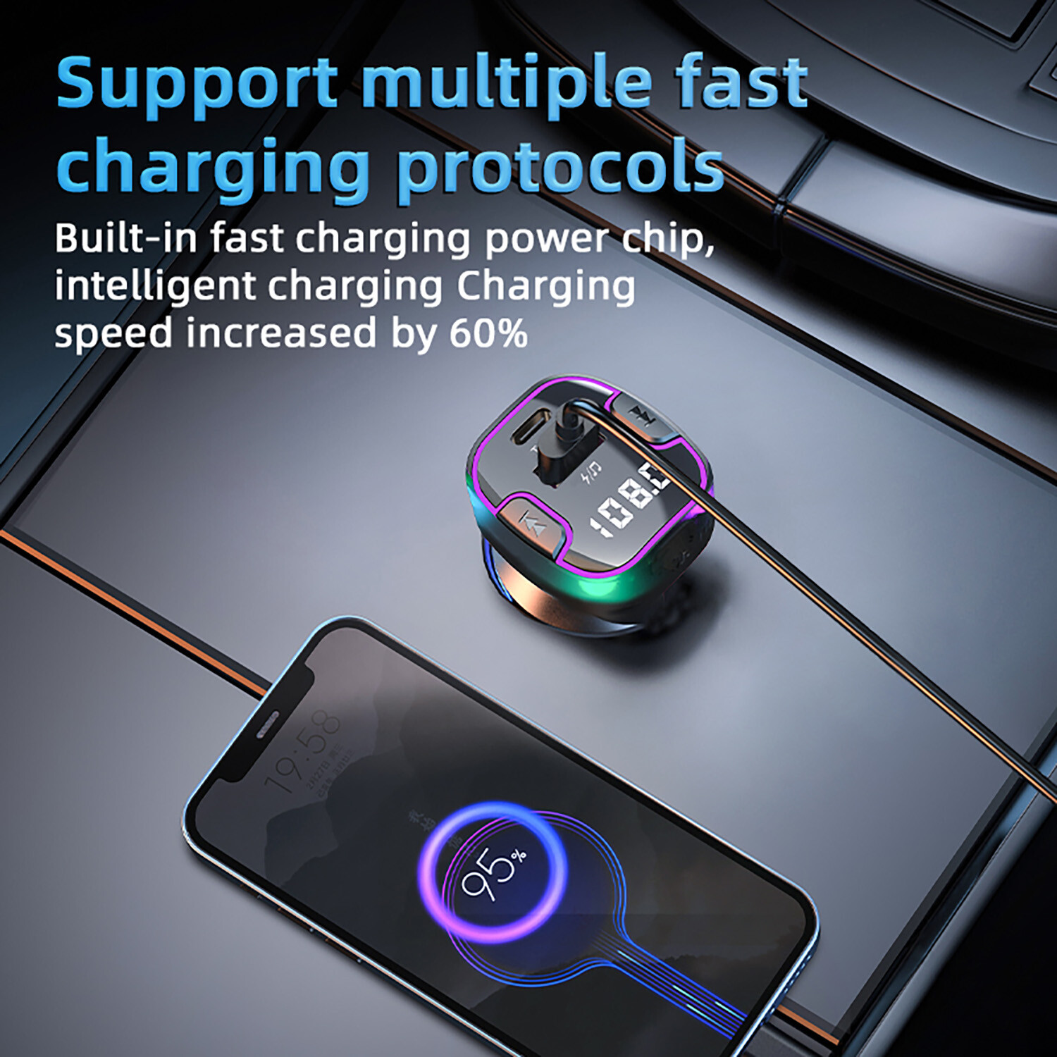 Carkit Car FM Transmitter - Black Image 4