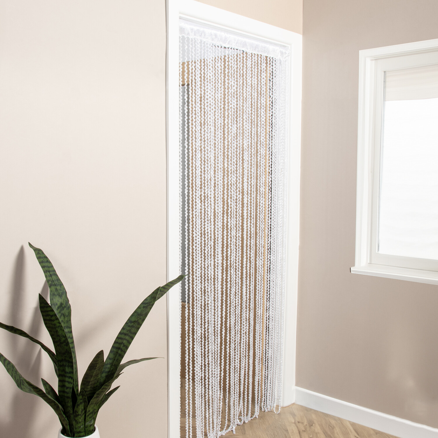 Braid String Door Curtain  - White Image 2