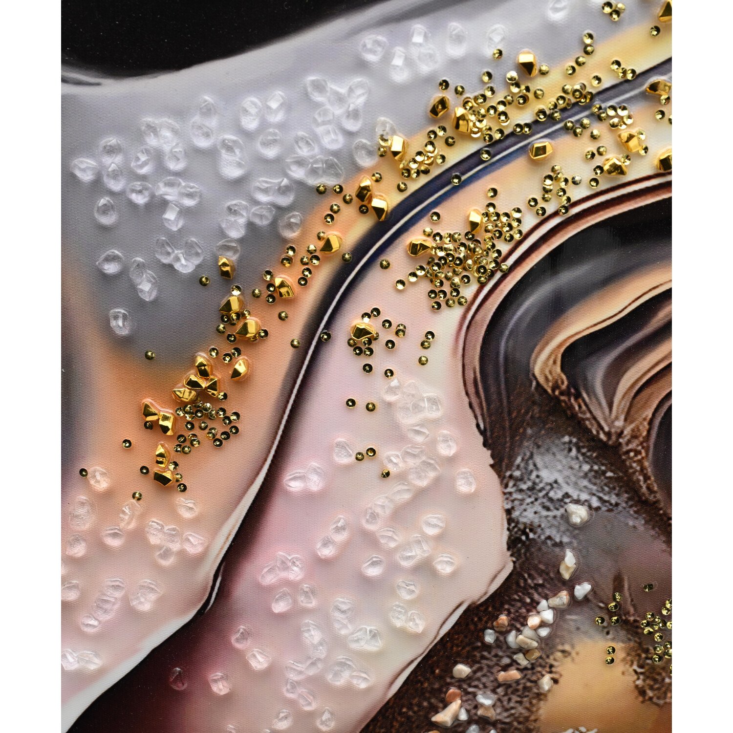 Obsidian Effect Jewelled Neutrals Print Image 4