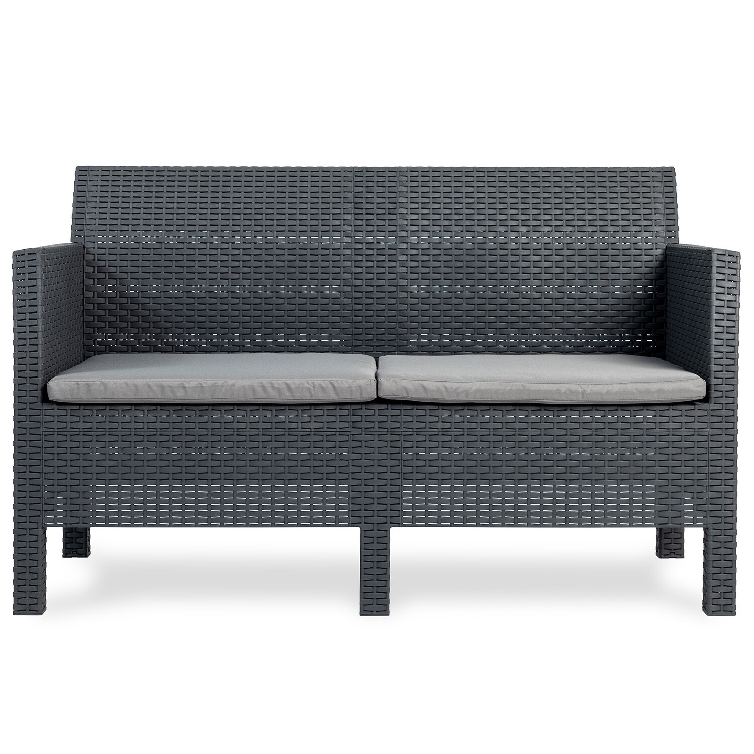 Matilde Conversation 4 Seater Black Rattan Patio Lounge Set Image 2