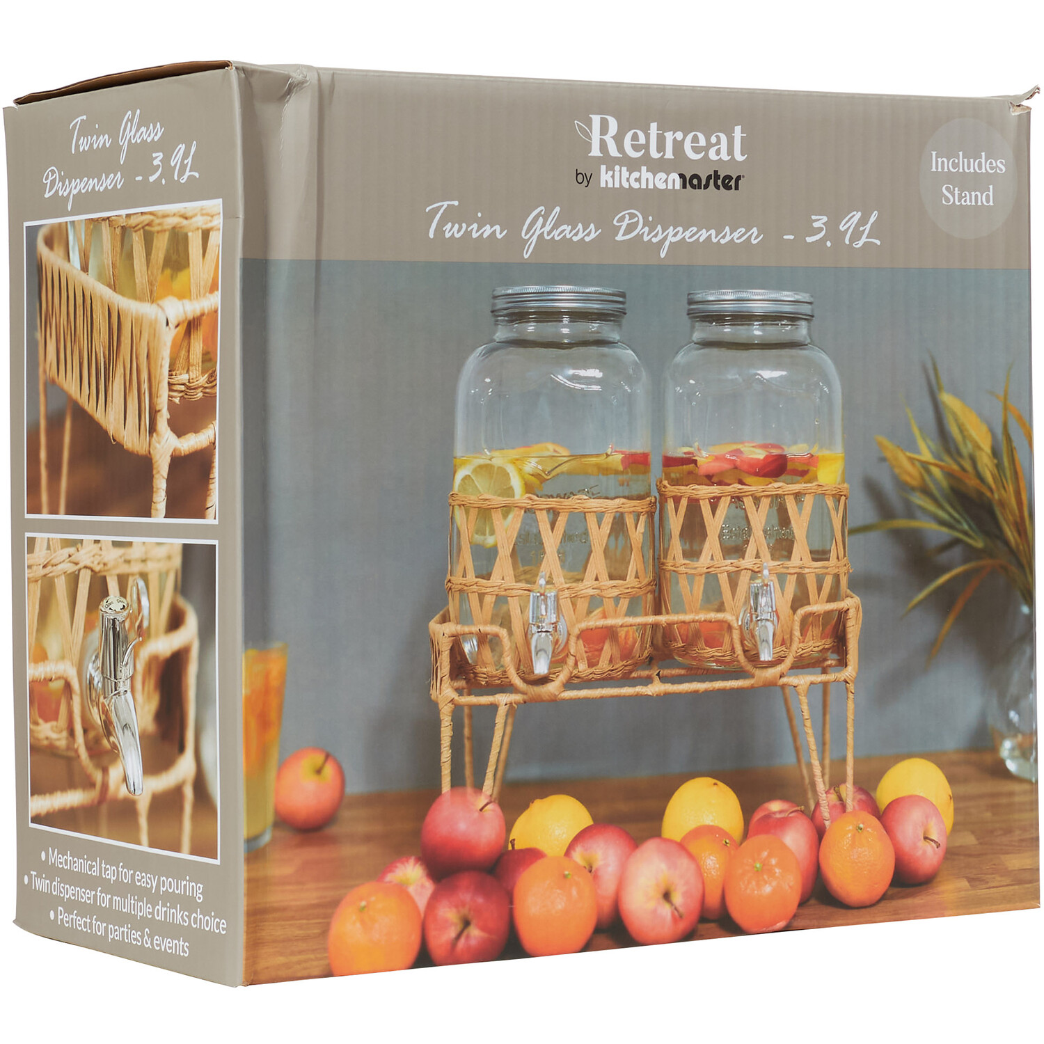 Retreat Twin Glass Dispenser - Clear Image 3