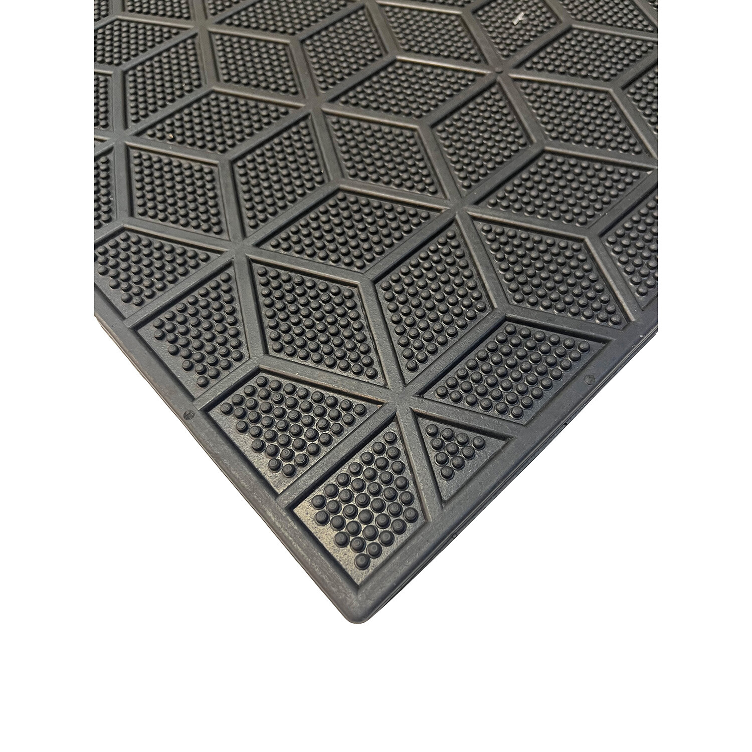 Rubber Geo Doormat - Black Image 2