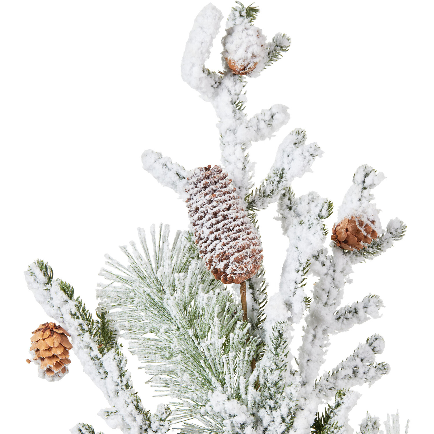 Frosted Pinecone Branch - White Image 2