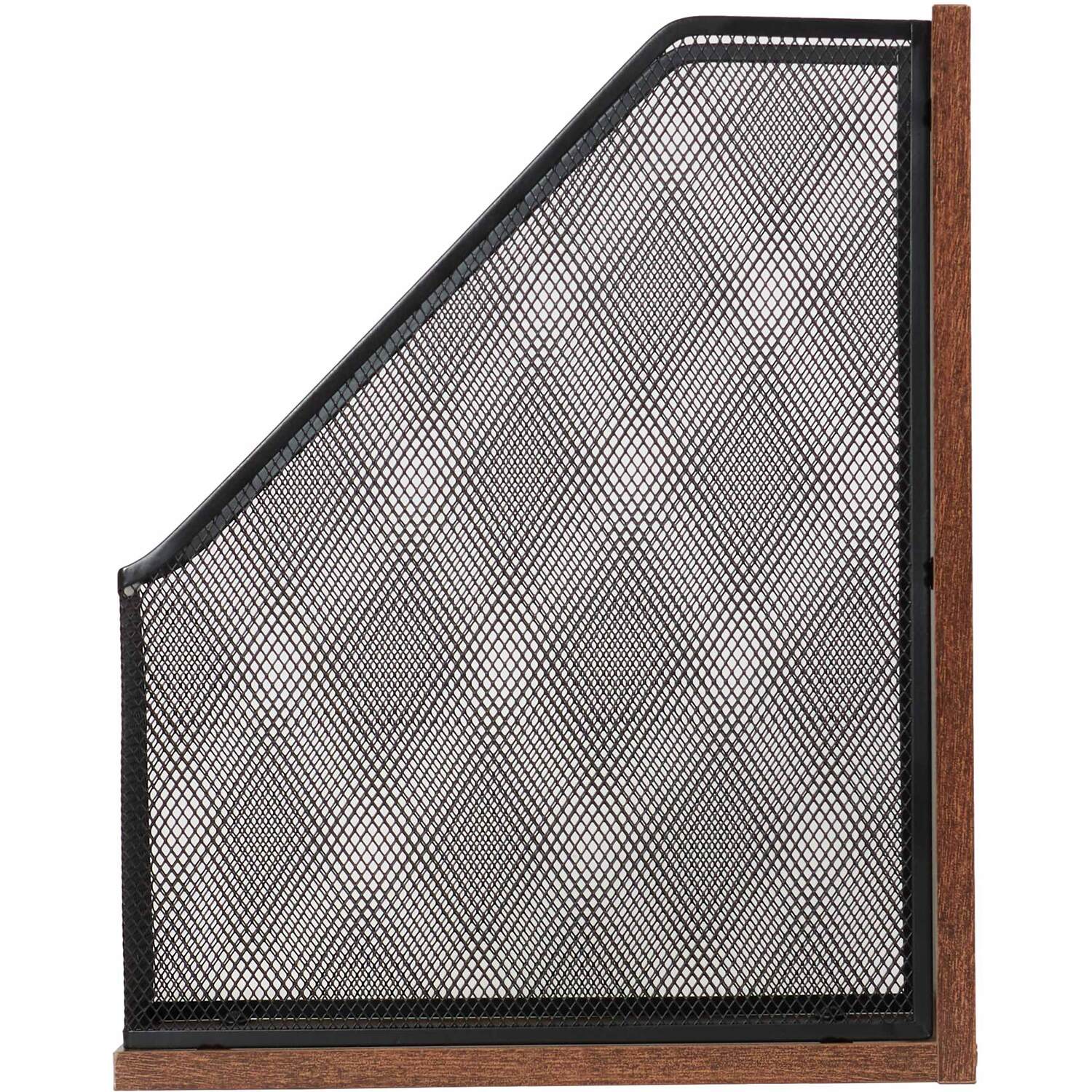 Bamboo Mesh Magazine Holder - Black Image 2