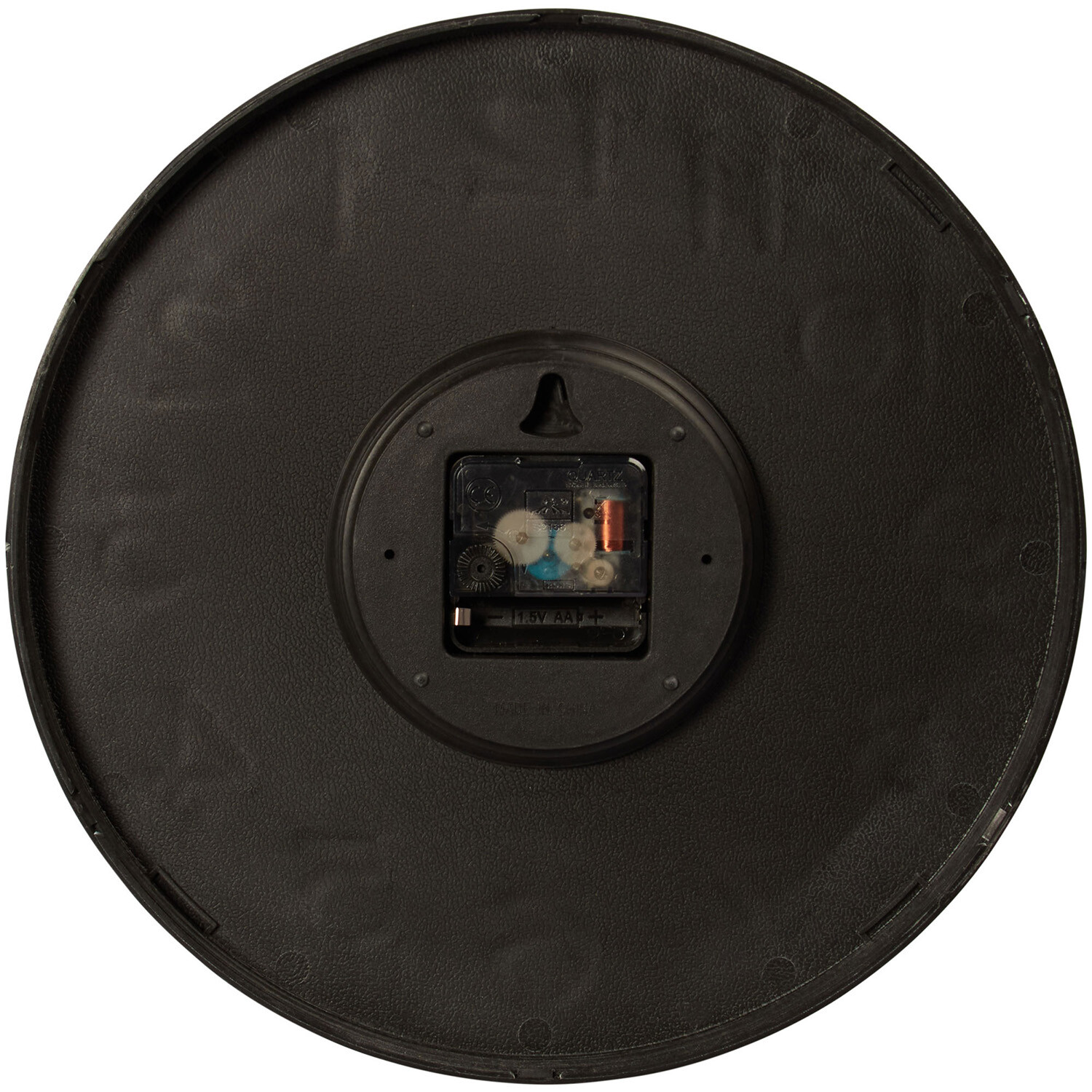 White and Black Modern Round Wall Clock 33cm Image 3