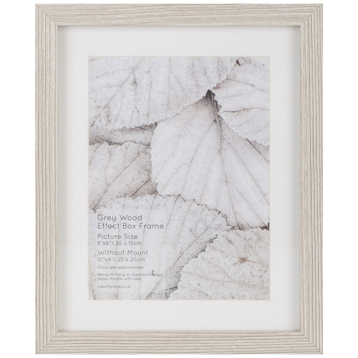 Grey Wood Effect Box Photo Frame 8 x 6 inch Image 3