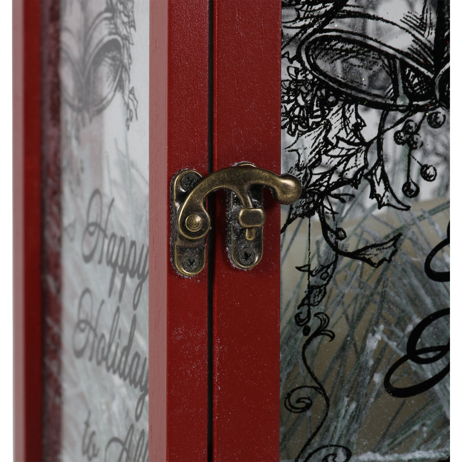 LED Christmas Foliage Metal Lantern Image 3