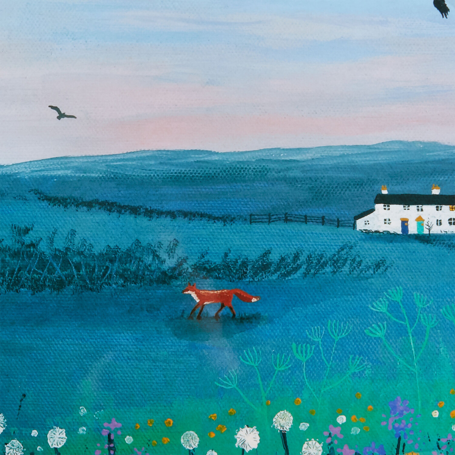 Dusty Meadow Tray - Blue / Large Tray Image 4