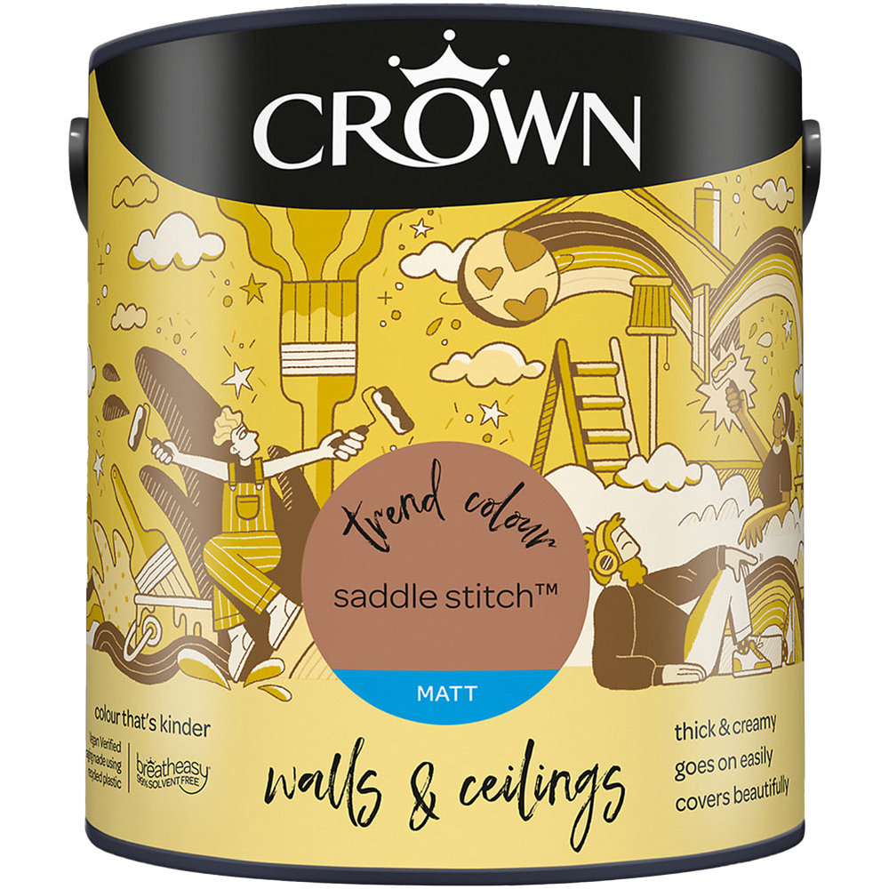 Crown Walls & Ceilings Saddle Stitch Matt Emulsion Paint 2.5L Image 2