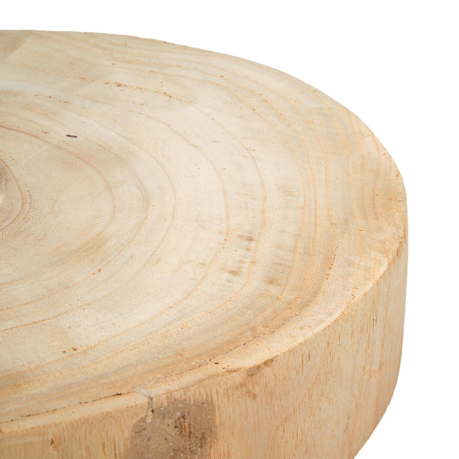 Natural Wooden Footstool Image 3