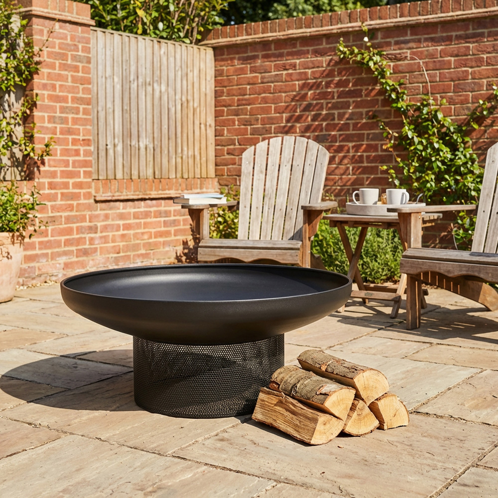 Perforated Steel Round Firepit Image 7