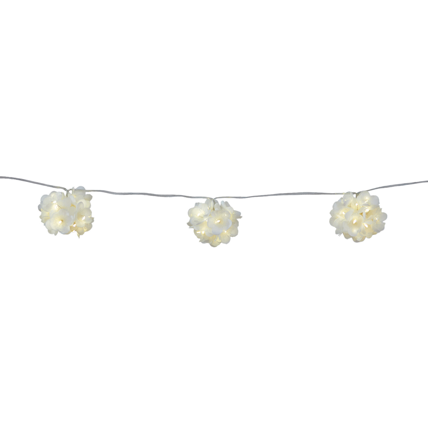 10 Solar Flower Bouquet String Lights - White Image 3