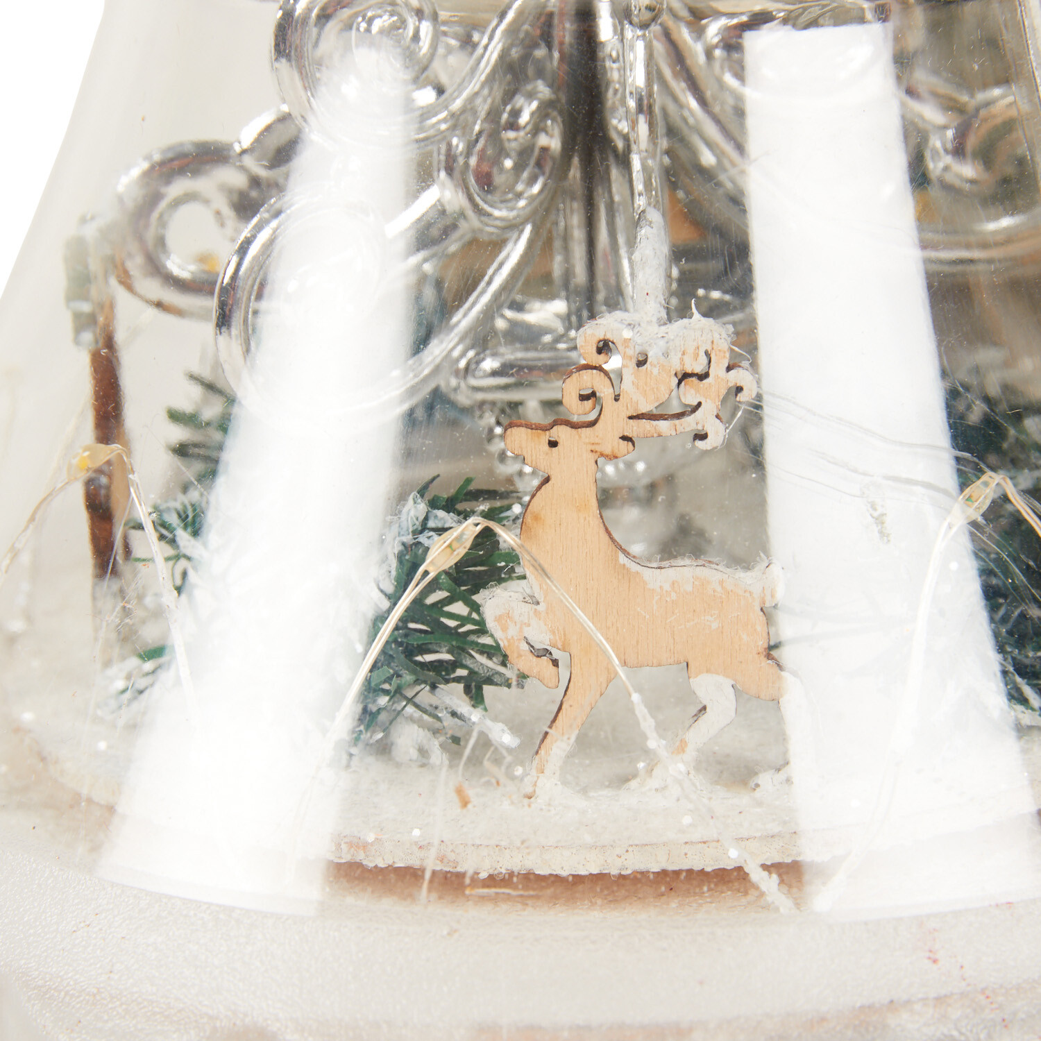 LED Musical Tree with Winter Scene - Silver Image 4