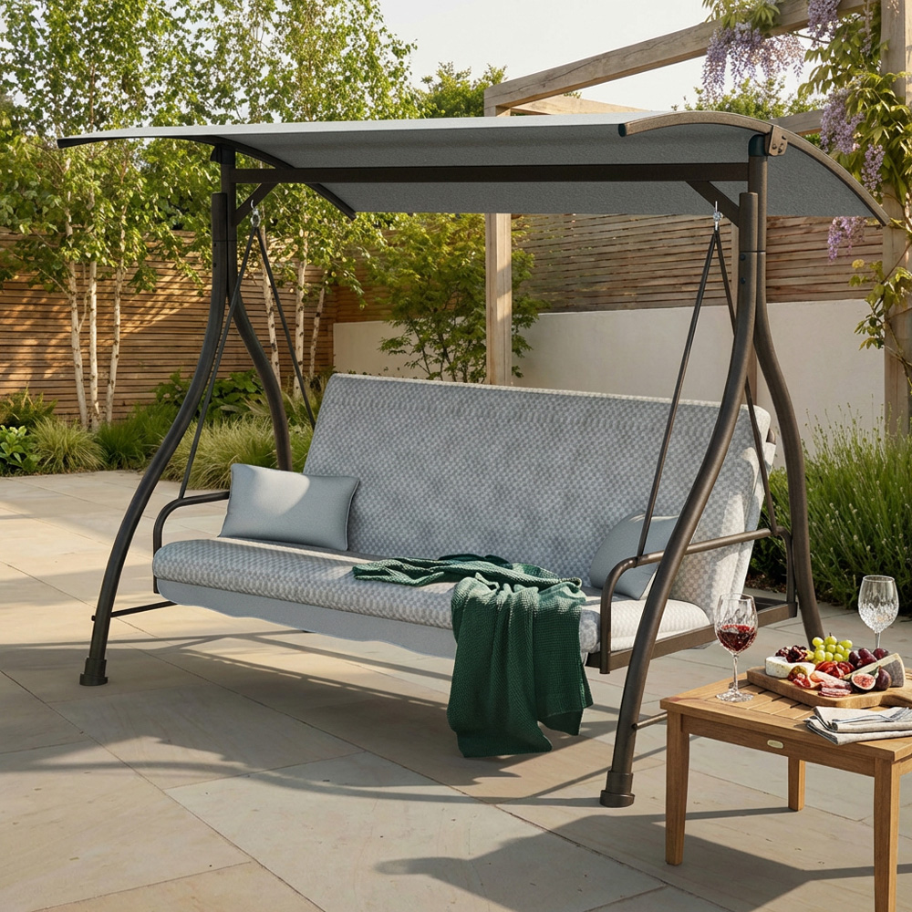 Malay Riviera 3 Seater Combo Swingbed - Grey Image 2