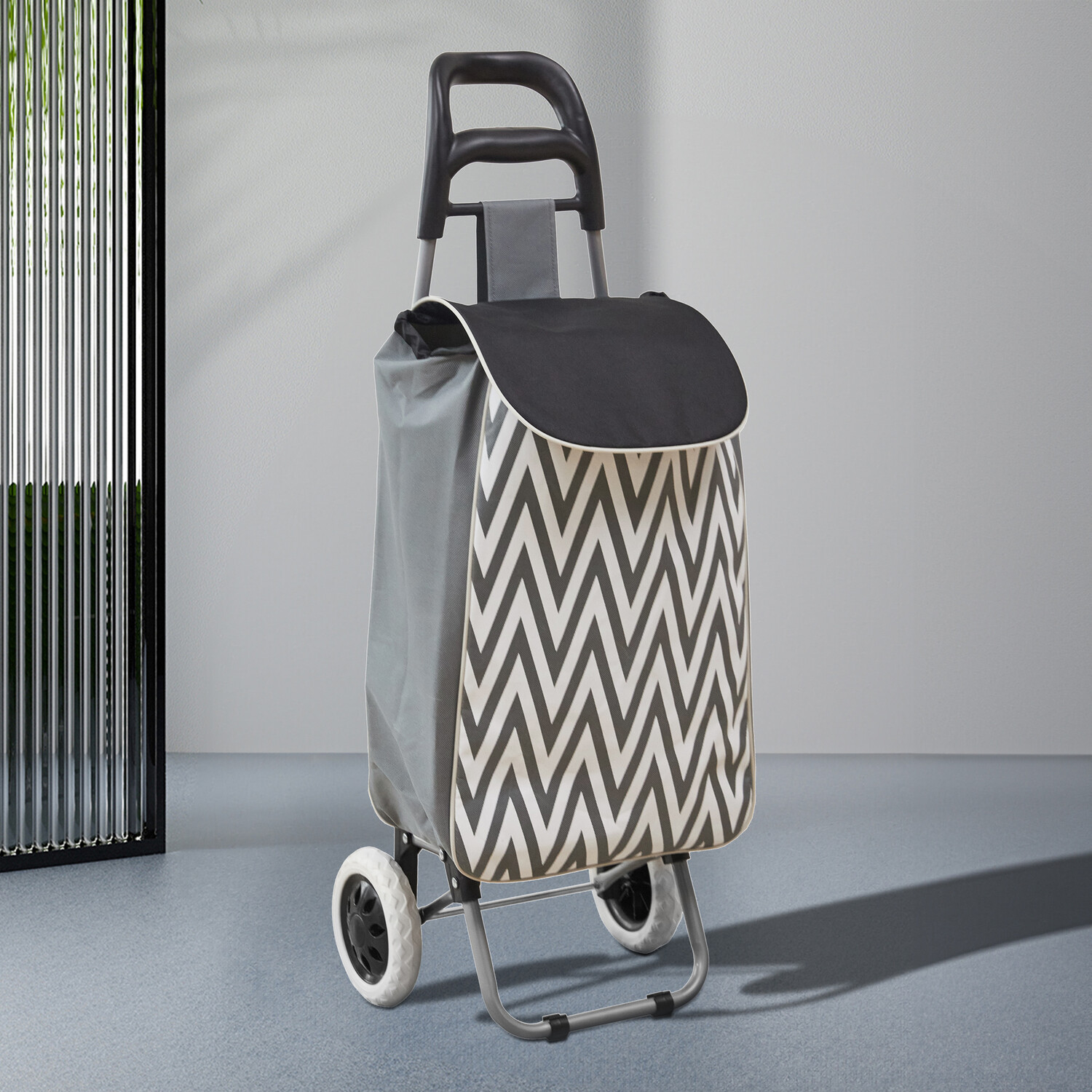 Shopping Trolley - Black and White Image 2