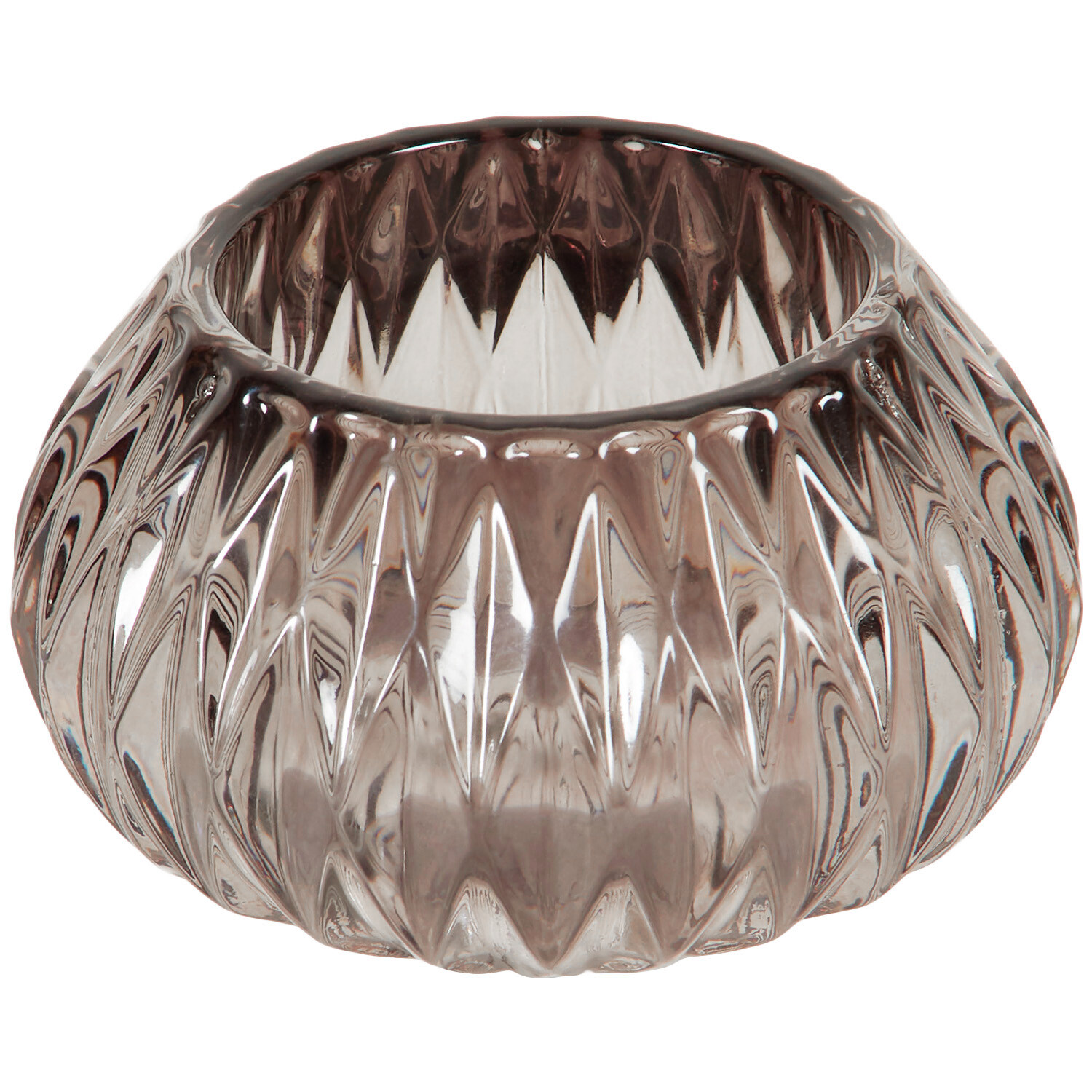 Crystal Style Candle Holder Black Image 2