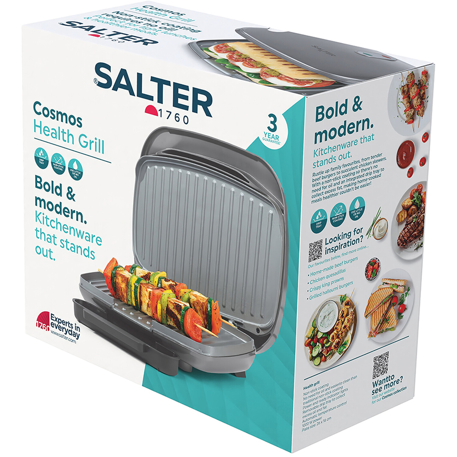 SALTER Cosmos Health Grill Grey Image 2