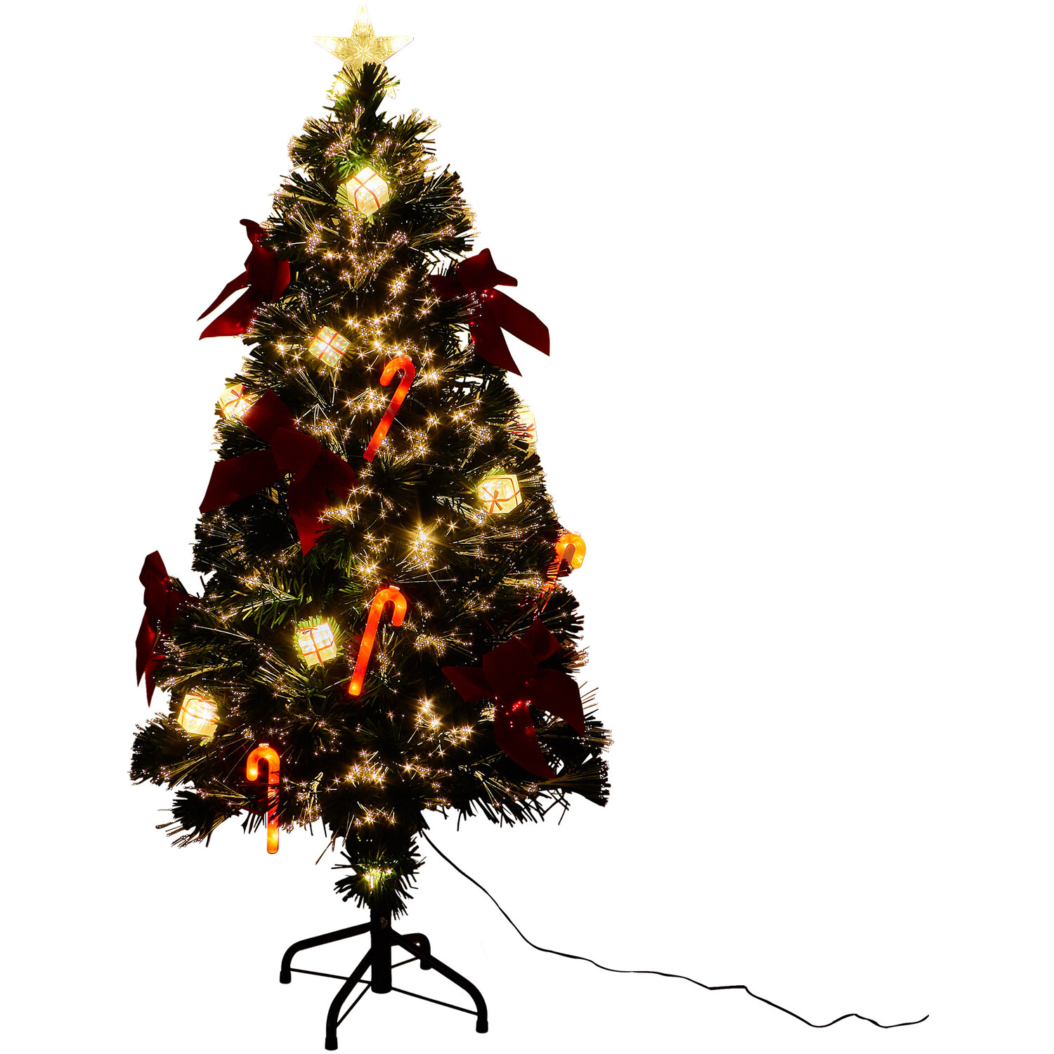 Fibre Optic Candy Cane Tree 4ft - Green Image 4