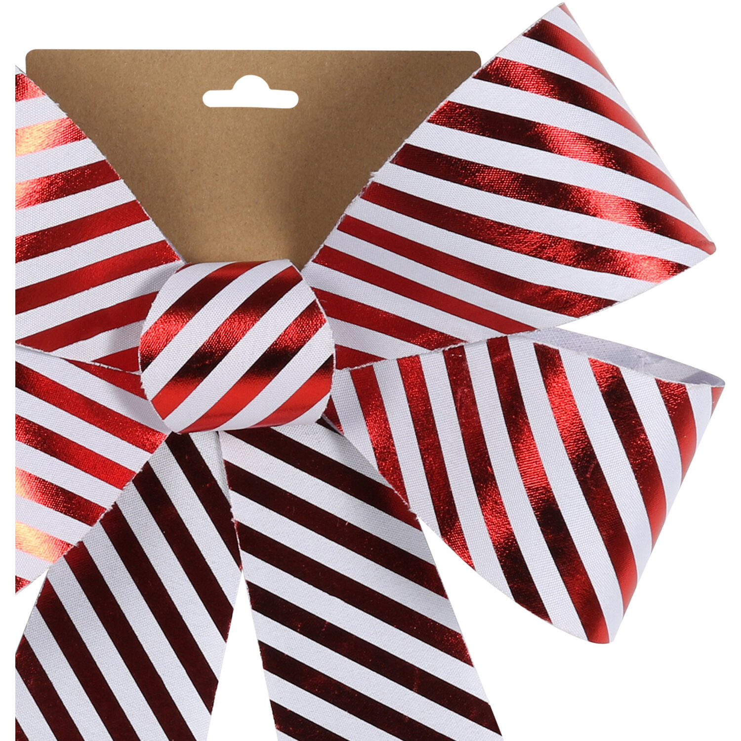 Large Red Striped Bow - Red / 45cm Image 2